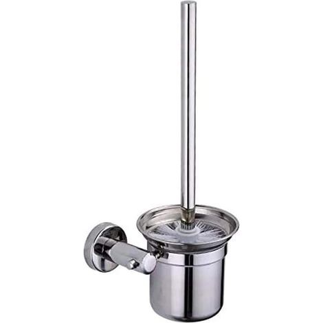Cepillo y soporte para inodoro, estropajo con ventosa, resistente, práctico y fácil de instalar, cerdas robustas para una limpieza higiénica.