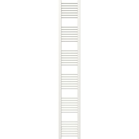 Matisère – Sèche-serviette eau chaude 1210mm x 230mm – 308 Watt – Peinture époxy blanche – Raccordement standard 1/2' – Pour salle de bain - 230SXB (1/5)