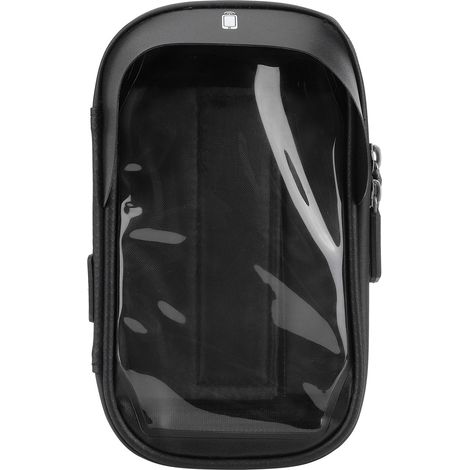 Universelle, wasserdichte Handyhalterung für den Fahrradrahmen, Ständertasche, Fahrradzubehör, schwarze Hartschale, 7 Zoll (1/5)