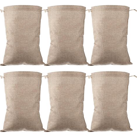 en jute réutilisables INOOMP avec cordon de serrage 30 x 40 (1/5)
