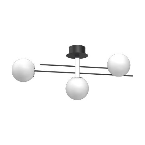 Plafonnier Satelit noir/chrome 3 globes E27 Luminex