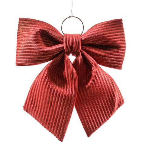 Fiocco decorativo da appendere imbottito, color Rosso, ideale come dietro porta -22 x 22 cm