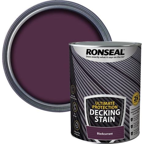 Ronseal Ultimate Decking Stain - 5L - Blackcurrent