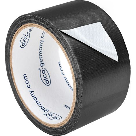 alca® Reparatur Montage Klebeband schwarz Power Tape ca. 0,2 mm x 50 mm x 10 m wasserfest wetterfest selbstverschweißend Gewebeklebeband Panzerband