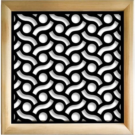 BODIES - Moduli Decorativi in Legno e PVC - Misura: 48x48 cm - Colore: nero