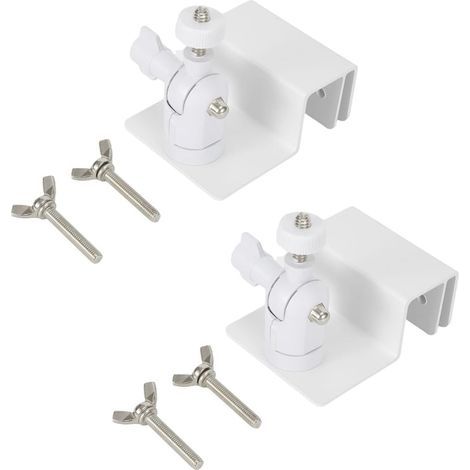 2 Pack Weatherproof Gutter Bracket for Security Cameras Wall Mount with Universal Screw Adapters for Ring Panel (White) (1/5)