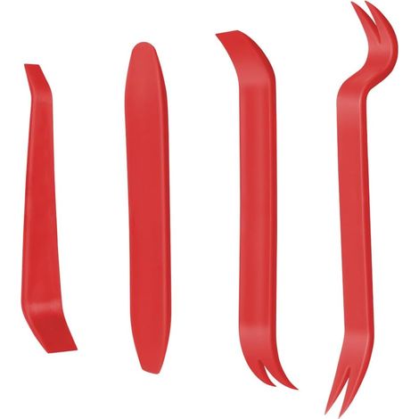 Set di 4 attrezzi per lo smontaggio degli interni dell'auto, kit professionale di leve con leve in plastica, adatto per smontare e modificare impianti audio, autoradio, cruscotti e pannelli delle port