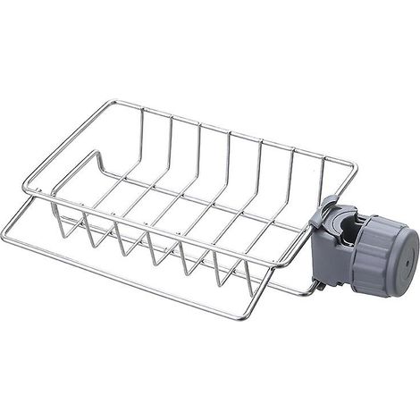 Étagère de douche en acier inoxydable sans perçage pour barre de douche, porte-shampoing (1/5)