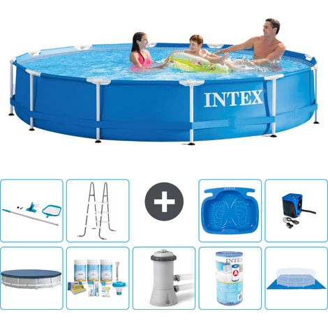 Intex Piscine Tubulaire Ronde - 366x76 cm - 10-pièces S41620 (1/5)