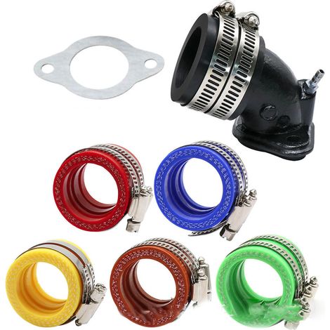 Manchon adaptateur entrée carburateur pour moto, raccord vert, connecteur joint d'étanchéité, accessoire pièce moteur, compatible divers modèles. (1/4)