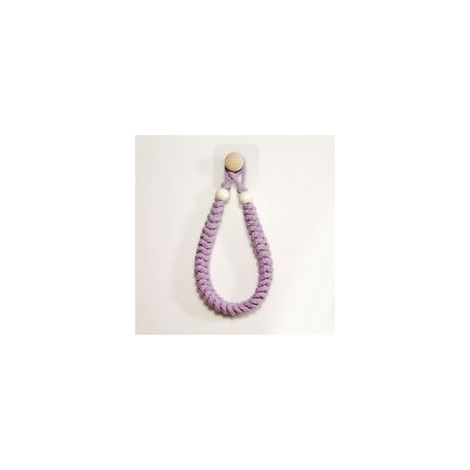 1 Pcs PorteServiettes(Violet) en Corde PortePapier Salle de Bain Support pour Rouleau de Papier Toilette PorteServiettes en Bois en Corde De Jute Rétro pour Salle Cuisine