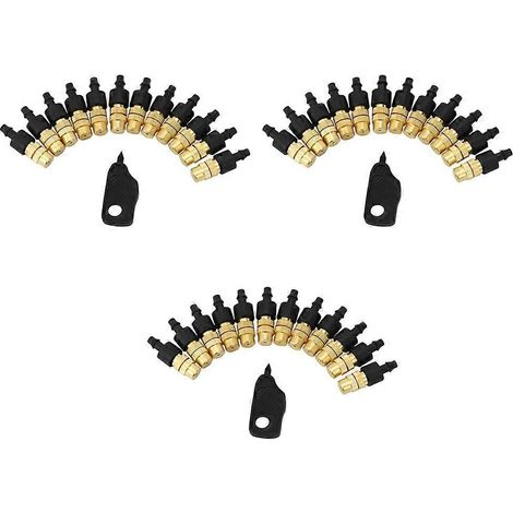 3 Set Adjustable Misting Nozzle for Gardening Sprinkle Brass Watering Sprinkler Sprayer for Irrigation System (1/4)