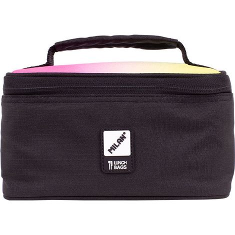 MILAN BOLSA ISOTÉRMICA PORTA ALIMENTOS 1,5L C/RECIPIENTE SERIE SUNSET NEGRO