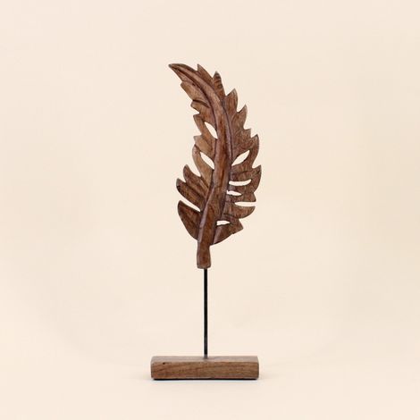 Objet déco feuille en bois 44cm (1/5)