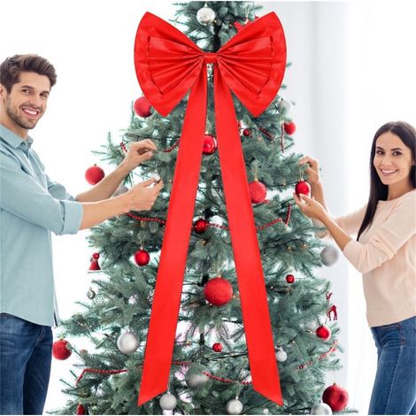 Ribbon Satin Bow - 180 cm - Décoration De Noël Pour Arbre À Cadre Ou Maison - 1 Pièce (1/5)