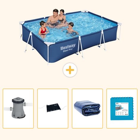 Bestway Bestway Steel Pro Rectangulaire - 300x201x66 cm - 5-pièces S340 (1/5)