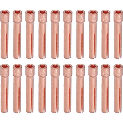 20Pcs TIG Collet 1.6mm Orifice Tungsten Electrode for QQ150 Welding Torch Accessories WP‑9F