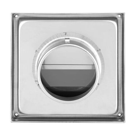 Sortie d'évacuation murale carrée en acier inoxydable de 95 mm pour sèche-linge (1/4)