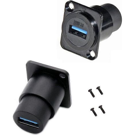 2Pcs Connecteur USB 3.0 Femelle à Femelle Type D Métallique Prise Double (1/5)