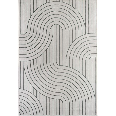 Tapis extérieur, kilim reversible BC REVERSIBLE 120x170 vert et crème (1/5)
