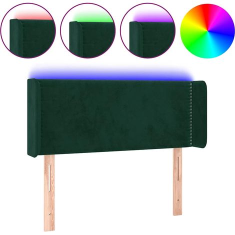Maison Exclusive - Testiera a LED Verde Scuro 83x16x78/88 cm in Velluto (1/5)