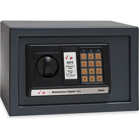 Möbeltresor Wandtresor Tresor Safe Wandsafe Geldschrank Digital 12 L 31x20x20cm (1/5)
