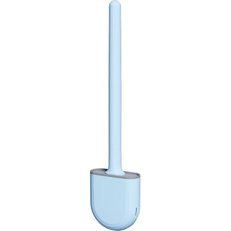 Brosse WC murale mini brosse de nettoyage de salle de bain avec manche amovible bleu glacier-AquaForge