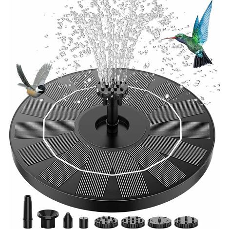 Fontaine Solaire Extérieur Flottante 3.5W Pompe Bassin Solaire avec 6 Buses pour Bain d'oiseaux Aquarium Jardin Fontaine