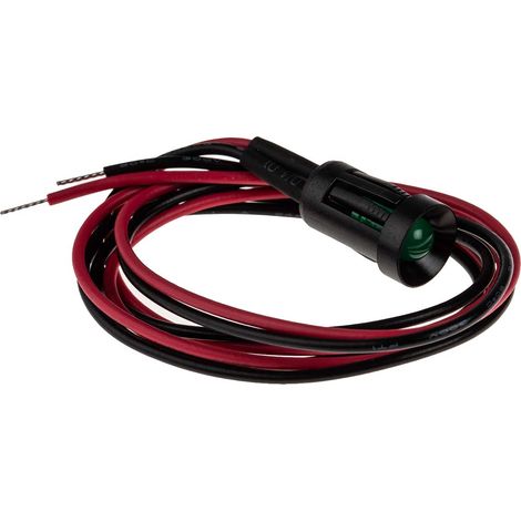 Voyant LED lumineux  Vert RS PRO, dia. 8mm, 12V c.c. ( Prix pour 1 ) (1/2)
