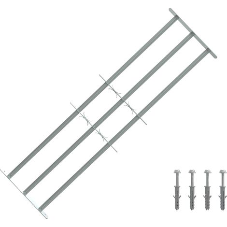 vidaXL Security Grille for Windows with 3 Crossbars 3 pcs 930-1740 mm