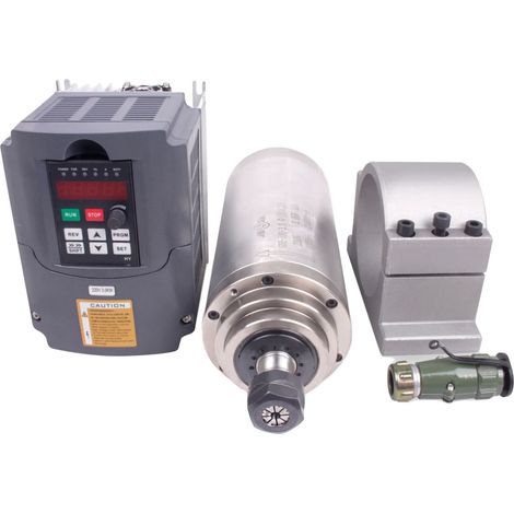 Motor de husillo, refrigerado por agua, compatible con CNC, con pinza VFD. (1/2)