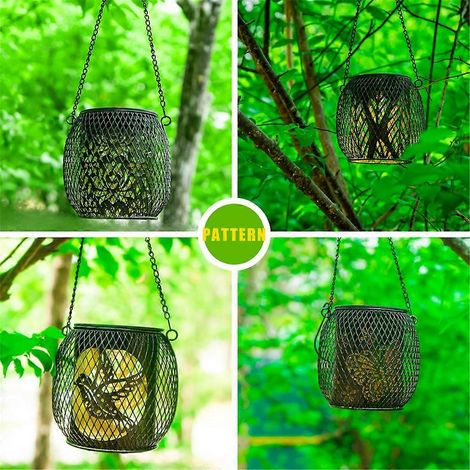 Solar-Gartenleuchte, Solarlampe, dekorative Gartenleuchte im Vogelstil
