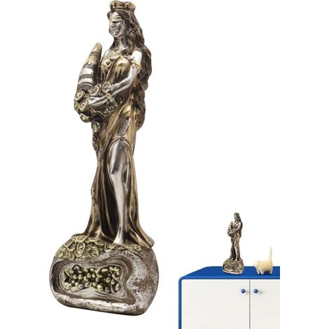Déesse aveuglée, Déesse Romaine Ornement orné de déesse Statue de déesse grecque en résine, figurine symbolique de chance pour les collectionneurs et la décoration intérieure (1/5)