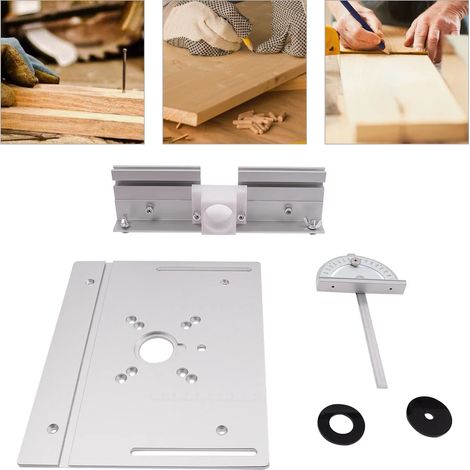 Table de défonçage électrique Table à fraiser encastrée Table à bois portable et durable Goniomètre rotatif à 180 (1/5)