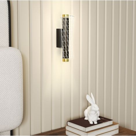 CHICFURN Applique murale intérieure lot de 2 30,7 x 11 x 10,5 cm métal noir dimmable (1/5)