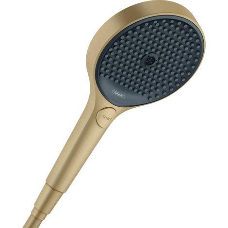 Hansgrohe – Pommeau de douche 130 mm – 3 jets PowderRain, Intense PowderRain, MonoRain – Finition bronze brossé – Économie d'eau intégrée (1/5)