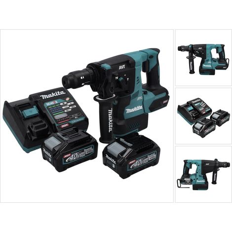Martello combinato a batteria Makita HR 004 GM2 40 V max. 2,8 J SDS plus XGT Brushless + 2 batterie da 4,0 Ah + caricabatterie (1/5)