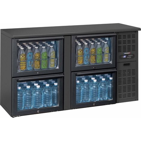 Arrière bar réfrigéré 2 x 2 tiroirs vitrés - 302l - L 1 460 x P 535 x H 860 mm - 240 W / 230 V - Casselin