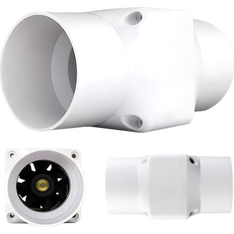 Rohrventilator 2'' Kanalventilator Klein Abluftventilator Badlüfter Mischdurchfluss Rohrlüfter für Büro, Bad, WC, Küche, Gewächshaus, Ø50mm, 36m³/h (1/5)