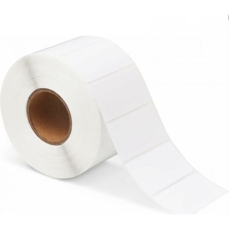 BEBUSINGOTO Selbstklebende Etiketten, 1 Rolle mit 1000 weißen Etiketten (6030 mm), geeignet zum Bedrucken von Postadressen und Preisschildern (1/5)