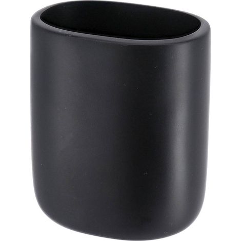 Bicchiere ovale in poliresina - nero - Tendance (1/2)