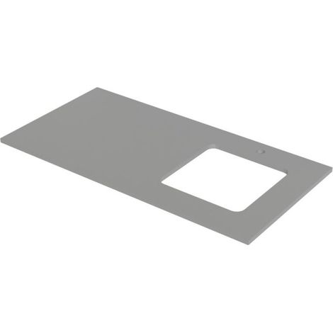Plan de travail percé réversible en inox pour cuisine d'extérieur avec évier - 120 x 61 cm
