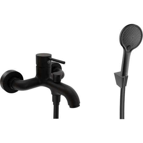 kielle Oudee - Wannenarmatur mit Zubehör EcoSpare, mattschwarz 10302SN54 (1/5)