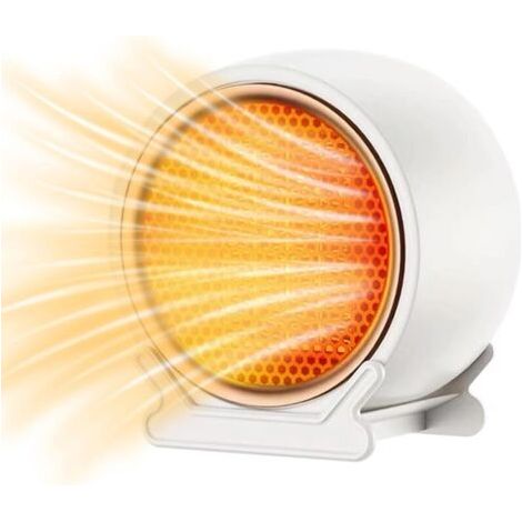 Chauffage soufflant électrique à économie d'énergie, 1200 W/2000 W, élément chauffant en céramique, 220 V, portable, chauffage rapide PTC, silencieux et sans lumière, 2 modes – Bleu (1/5)