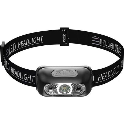APEX Lampe Frontale, avec 5 Modes d'Éclairage & Lumière Rouge, Étanche IPX4, pour Pêche /Camping /Cyclisme /Randonnée (1/5)