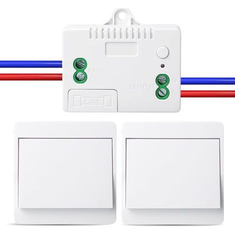 Lot Interrupteur Sans Fil, Interrupteur D'Éclairage Auto-Générant Sans Fil, 220v Pile Radio Interrupteurs, Interrupteurs Mural Auto Alimenté A Distance Eclairage Domestique, Étanche Et Sûr (1/5)