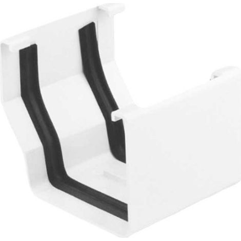 Unión Perfil con Junta Cuadrada 70x70 Canalón EUME Blanca PVC - Ferroplast Color: Blanco