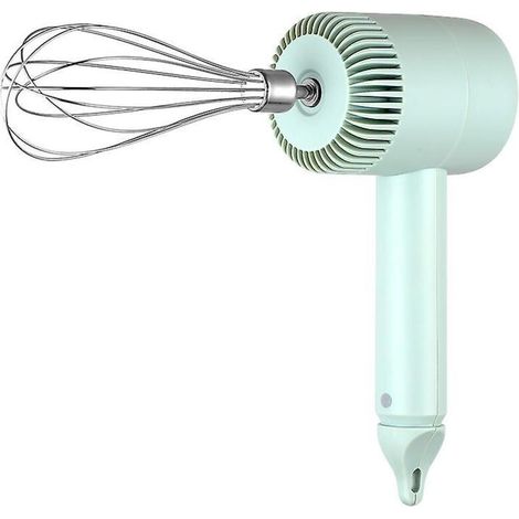 Mini batteur électrique portable sans fil vert pour gâteaux, pâtisserie et cuisine avec 2 agitateurs (1/5)