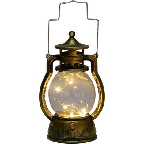 Lanterna LED vintage per il giardino – illuminazione retrò da campeggio per decorazioni natalizie all'aperto (1/5)