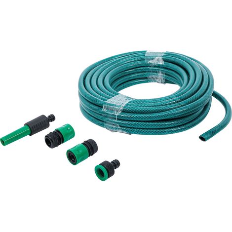 BGS DIY 70906 TUYAU D'ARROSAGE EN PVC AVEC SERINGUE ET RACCORDS RAPIDES 15 M BGS DO IT YOURSELF (1/4)